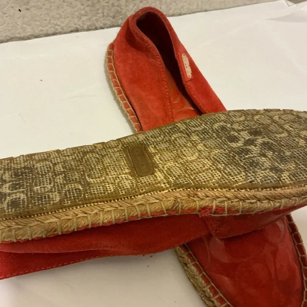 Coach Women's Vibrant Red Espadrilles
